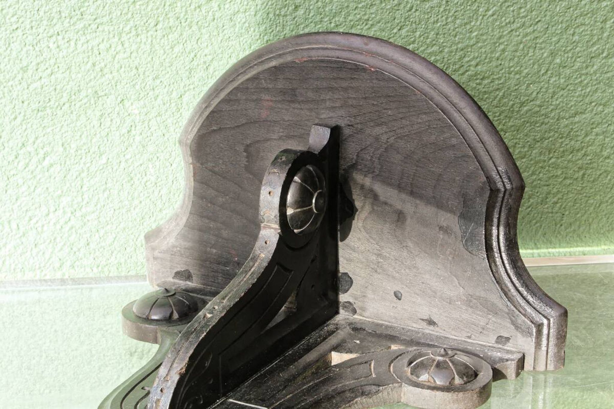 Console d'applique Napoléon III en bois noirci