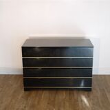 Wooden wooden dresser Laqué de Roche bobois 1970