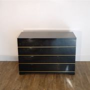 Wooden wooden dresser Laqué de Roche bobois 1970