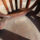 Set of 4 bistro chairs in curved wood Thonet