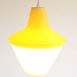 Early plastics cellulose pendant lamp by Atelier de recherche plastique and Rotaflex 1950s.