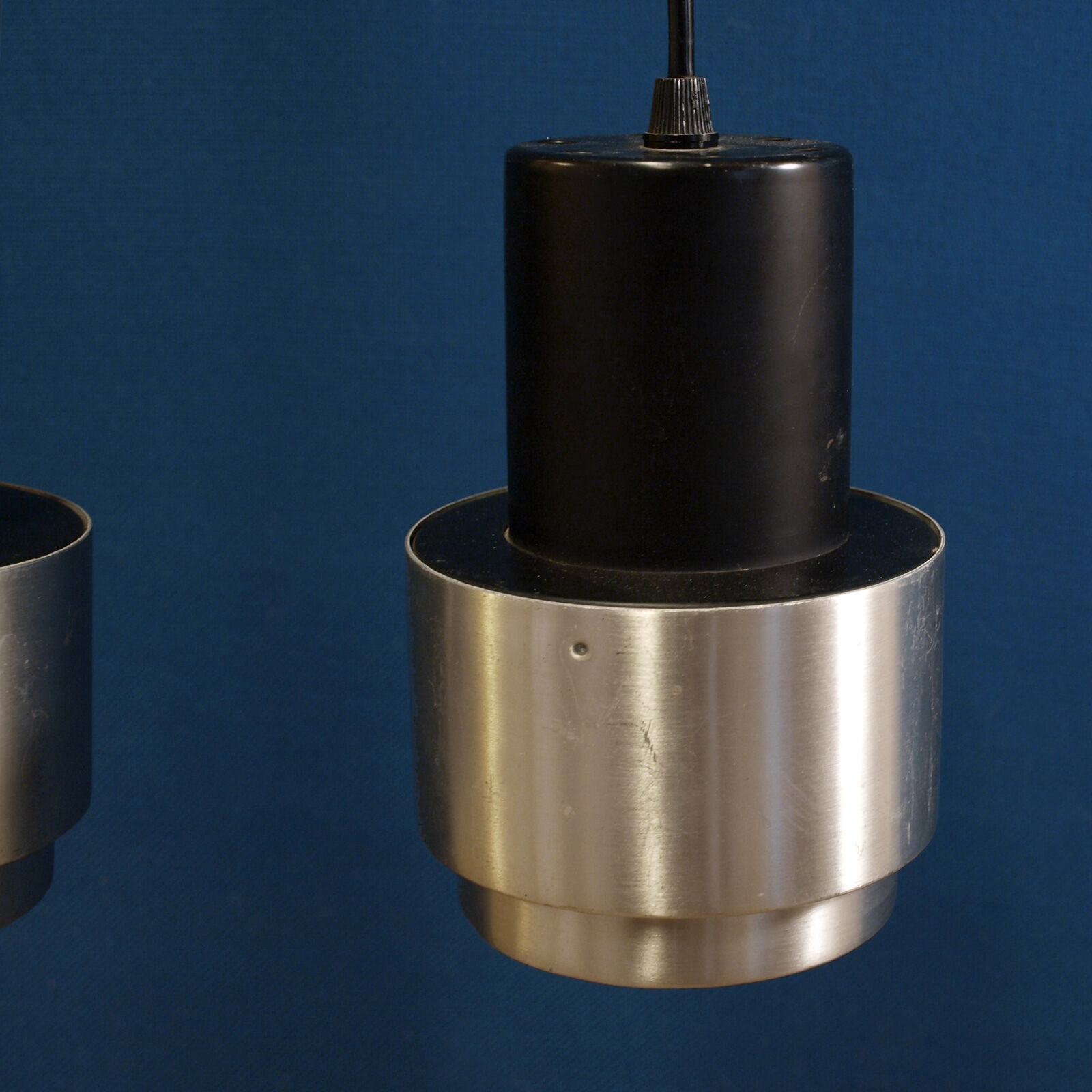 Suite de 4 suspensions space age en inox brossé