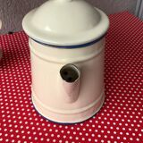 Vintage beige enamelled teapot