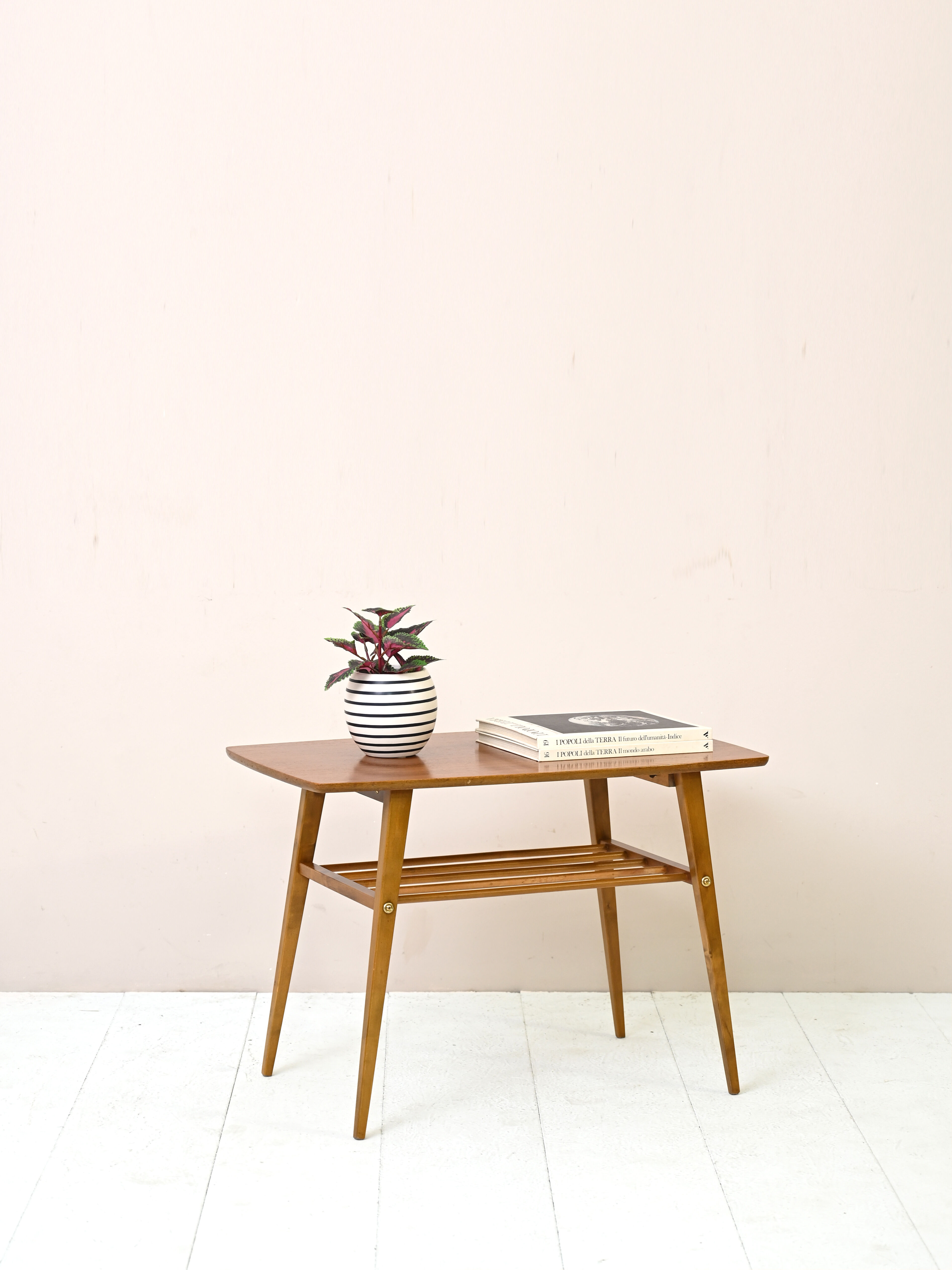 Vintage coffee table with magazine rack