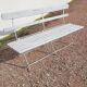 Folding garden bench in iron and old wood - 1950s