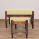 Vintage kids chairs retro yellow corduroy Scandinavian design 