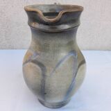 Glazed stoneware pitcher