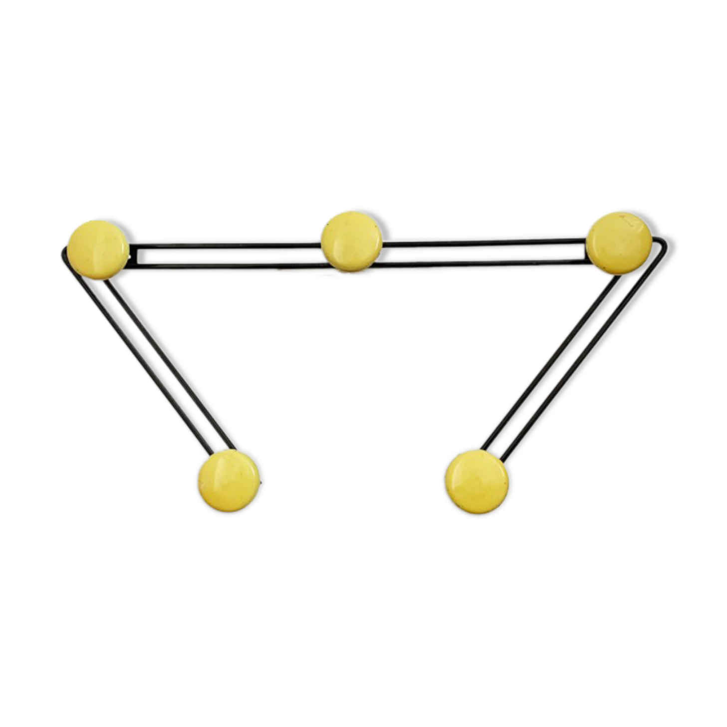 Mid-century metal wall-mounted coat rack
