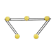 Mid-century metal wall-mounted coat rack