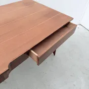 Scandinavian style desk in teak and brass, 1950.