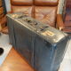 60s black vintage suitcase leather boiled cardboard