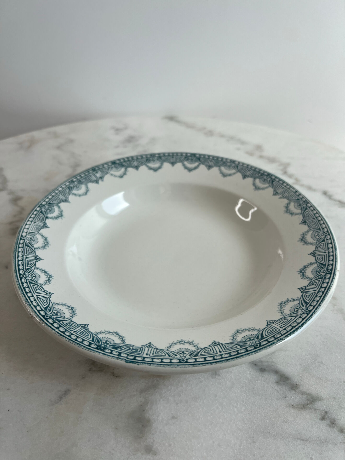 Set of 3 deep plates in ironstone LG Récamier