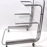 Serving Cart with Three Glass Shelves, Italy