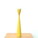 Vintage yellow wooden Scandinavian candle holder