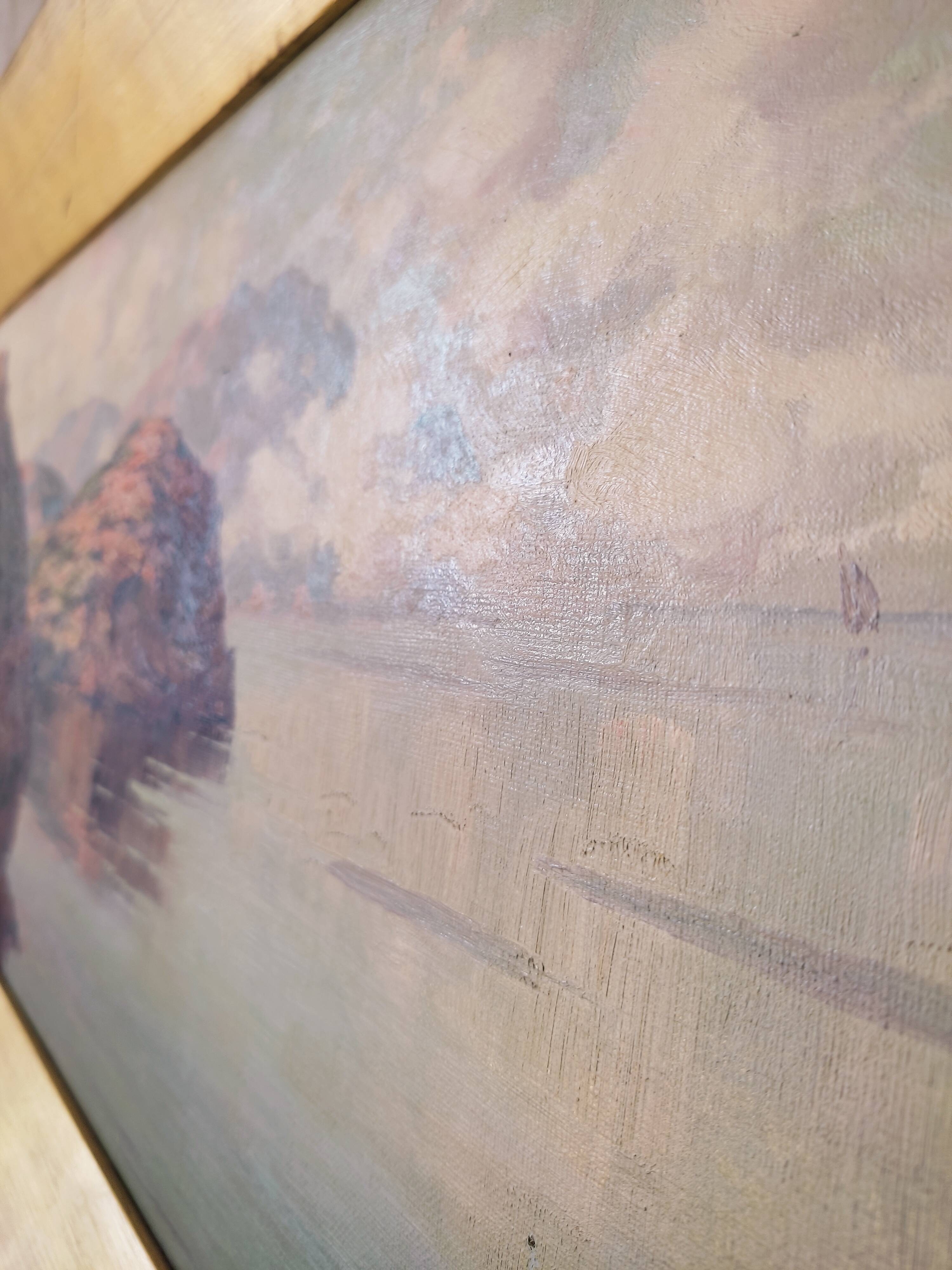 Oil on canvas orientalist landscape