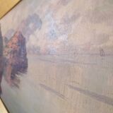 Oil on canvas orientalist landscape