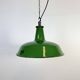 Industrial Green Enamel Factory Pendant Lamp from Revo, 1950s