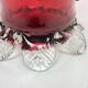 Raspberry red glass jardinière, taste of Auguste Jean or Legras.