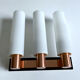 Vintage Scandinavian Triple Plique, 60s, Copper Glass