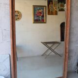 Large antique mirror in patinated wood h170cm