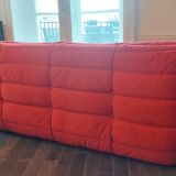 100% original - Ligne Roset Togo 3-seater bench – Red Alcantara (Goya