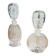 Pair of antique frosted crystal perfume bottles – Signed Charet