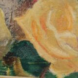 Original Mid Century Swedish Oil on Canvas – “Roses” by Hans Ripa