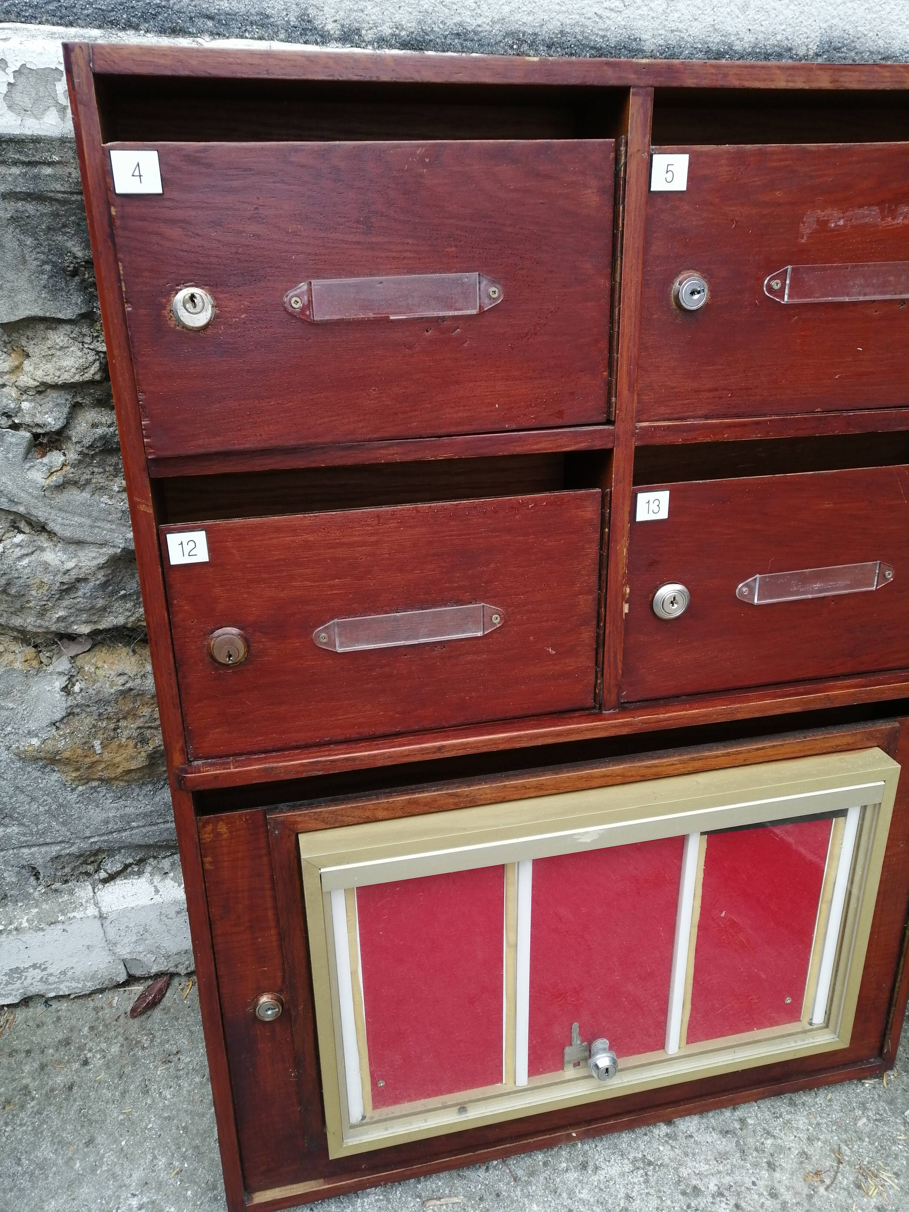 Wooden mailboxes in the 70s