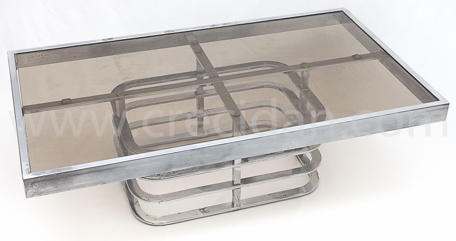 Chrome-designed coffee table