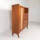 Vintage buffet, rattan and wood secretary from the 1960s.