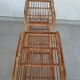 Lot de tables de chevet en rotin