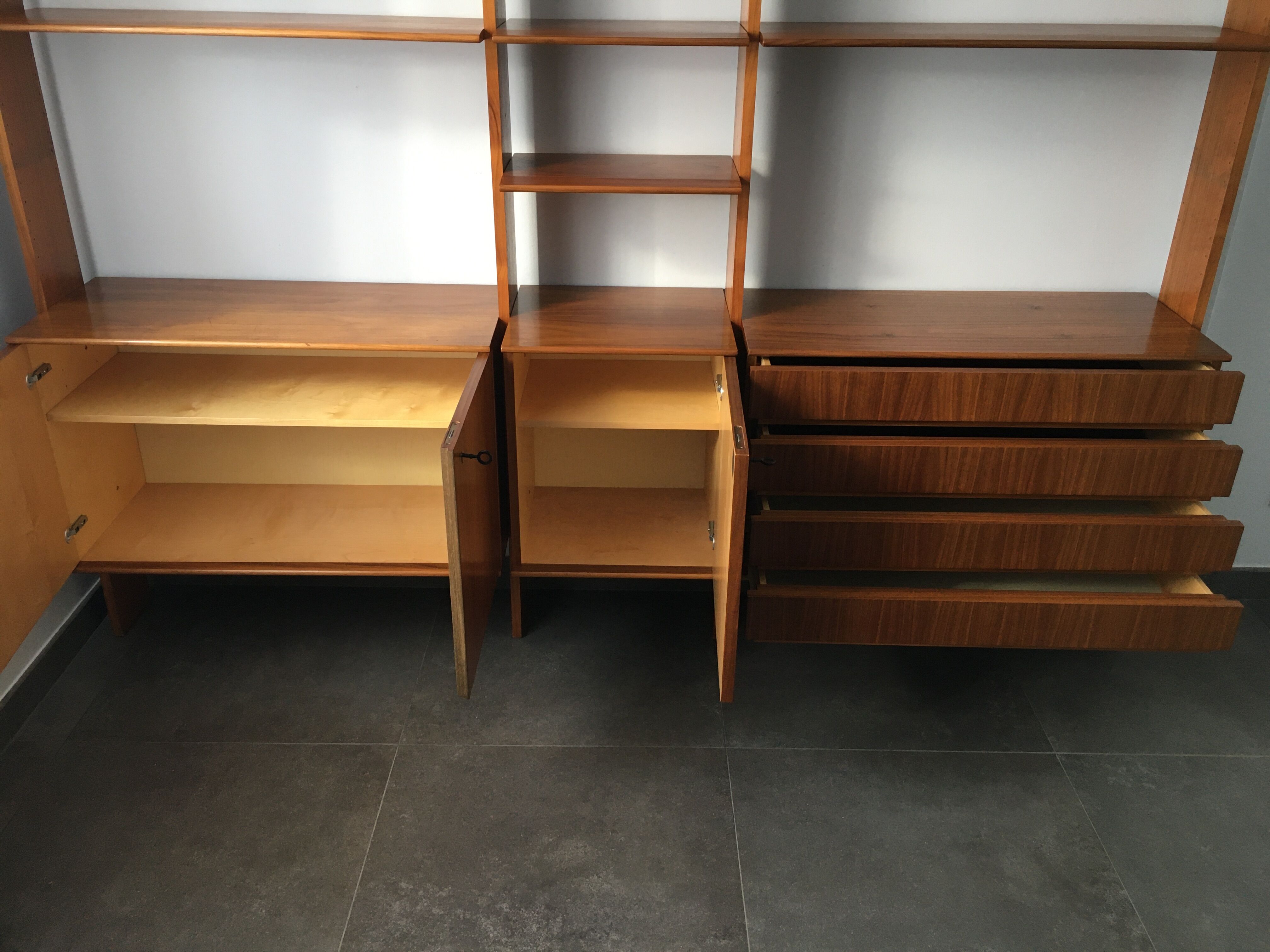 Bibliothèque modulable  Peter Petrides Interna Wandmöbel Années 70