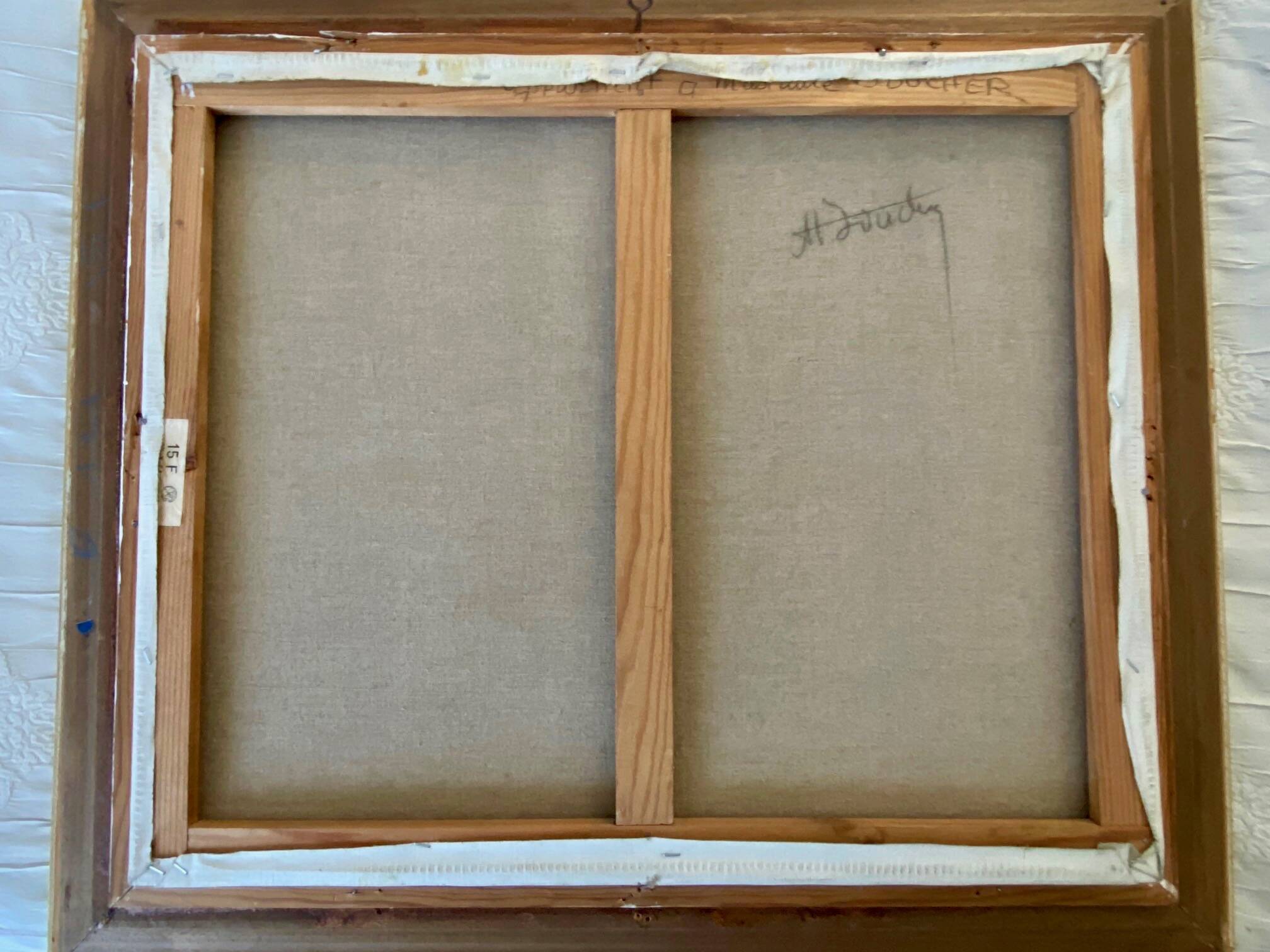 Snow landscape painting by Amédée Boucher.