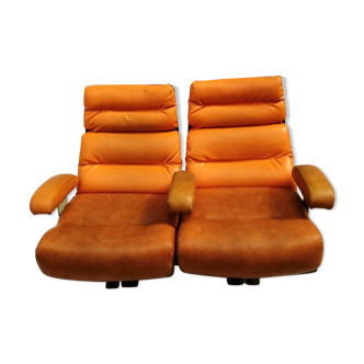 Vintage 1970s cinema chairs