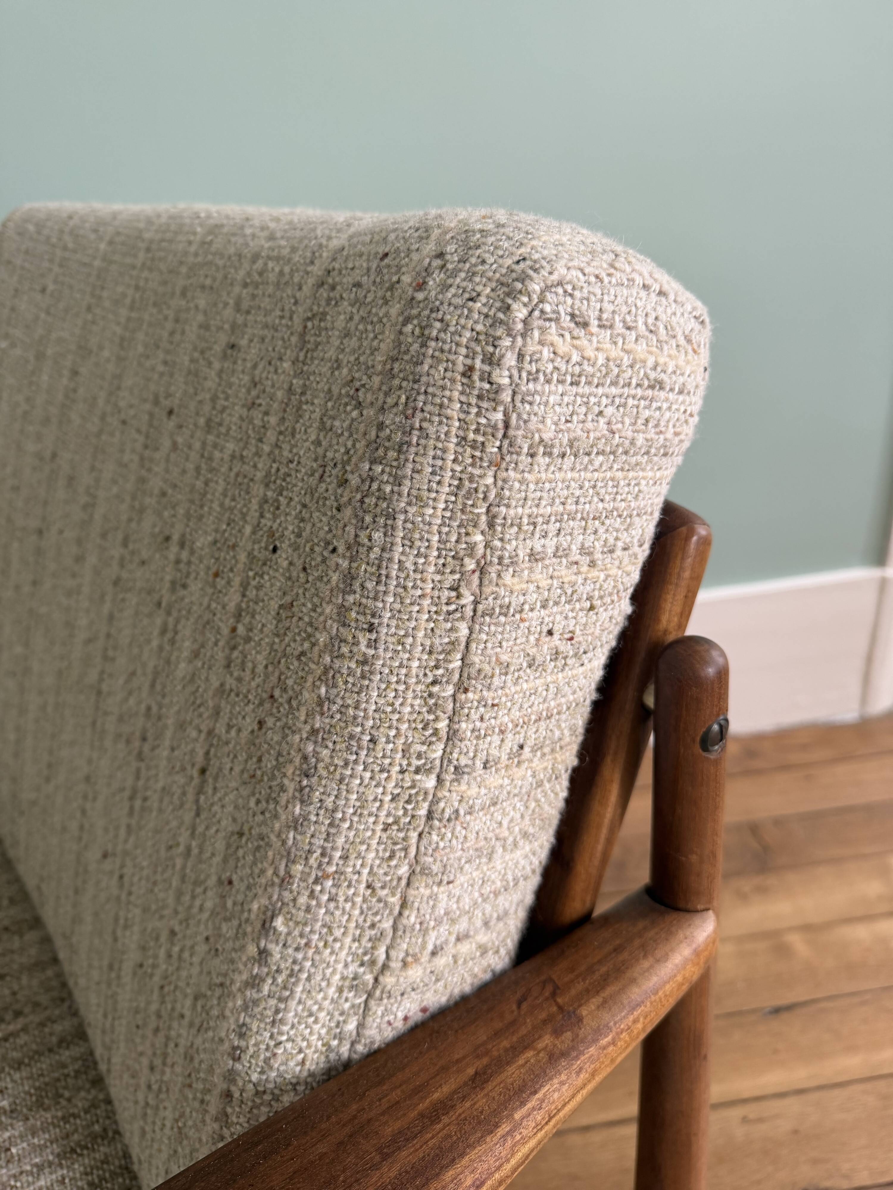 Vintage teak Scandinavian armchair