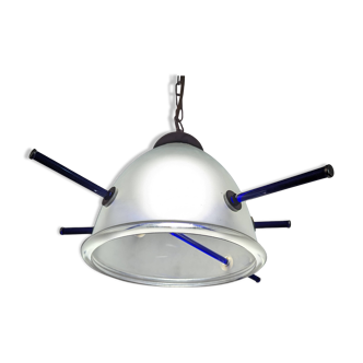 Italian designer pendant lamp with murano glass