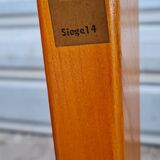 Set of 8 chairs in elm and straw by Maison Regain