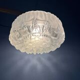 Vintage mid-century decorative thick glass ceiling lamp