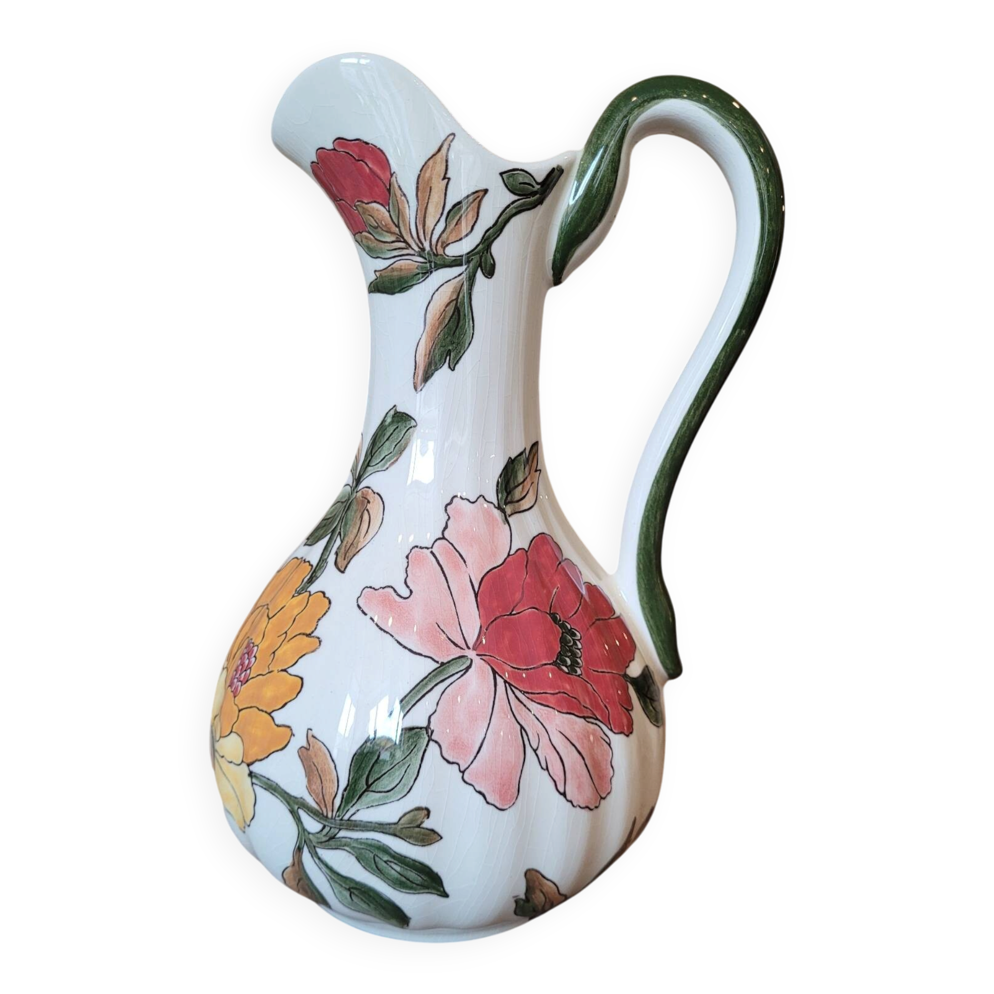 Pichet Gien "Les Grandes Fleurs" 30 June 1984 – Painted earthenware