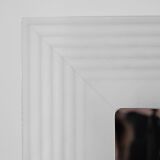 Vintage Square Glass Mirror, Italy 1970s.