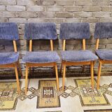Set of 4 vintage 1960s Scandinavian chairs