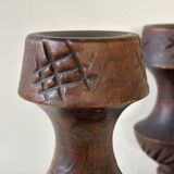Wooden candle holders