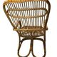 Vintage, large rattan armchair from the 1970s.