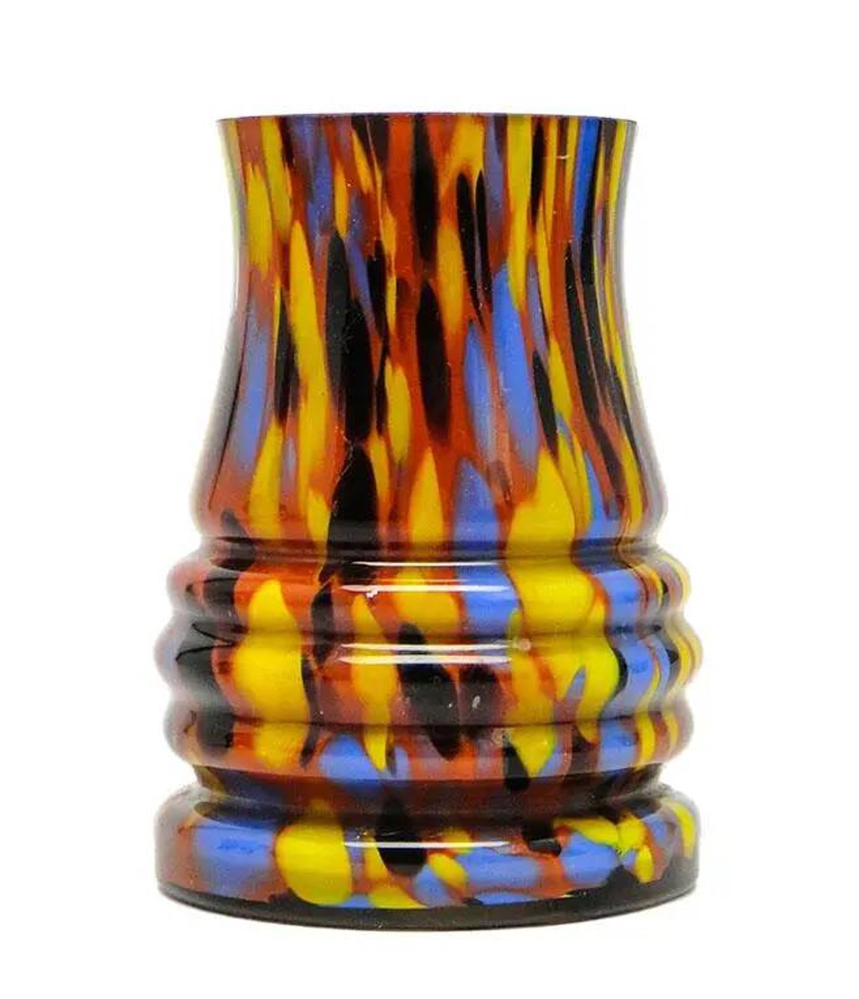 Art Deco Spatterglass vase, glass, Czechoslovakia, 1930s