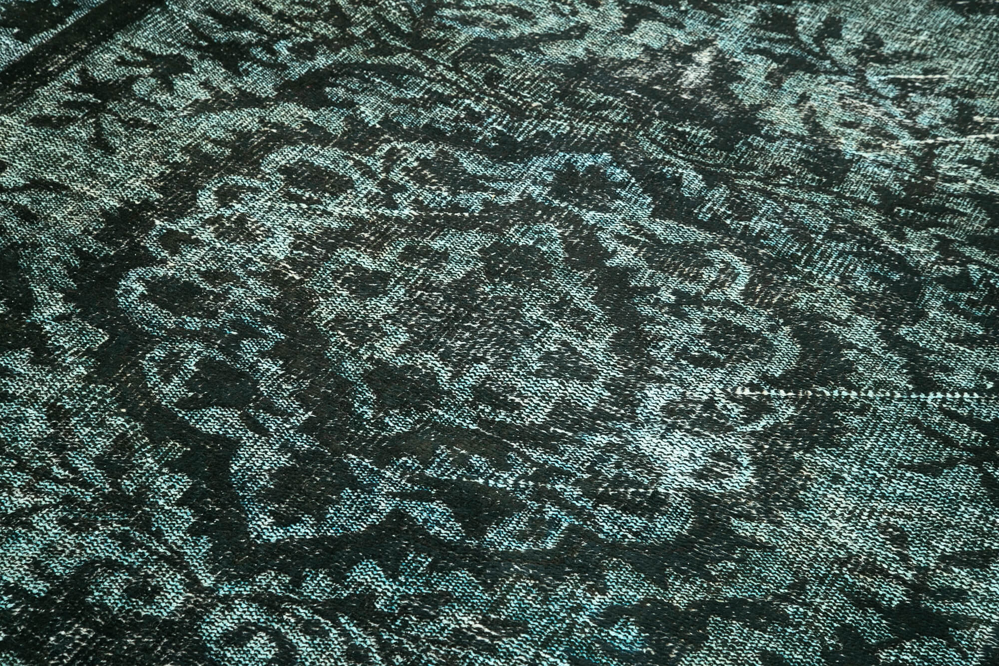 Handmade carved anatolian 1980s 176 cm x 286 cm black rug