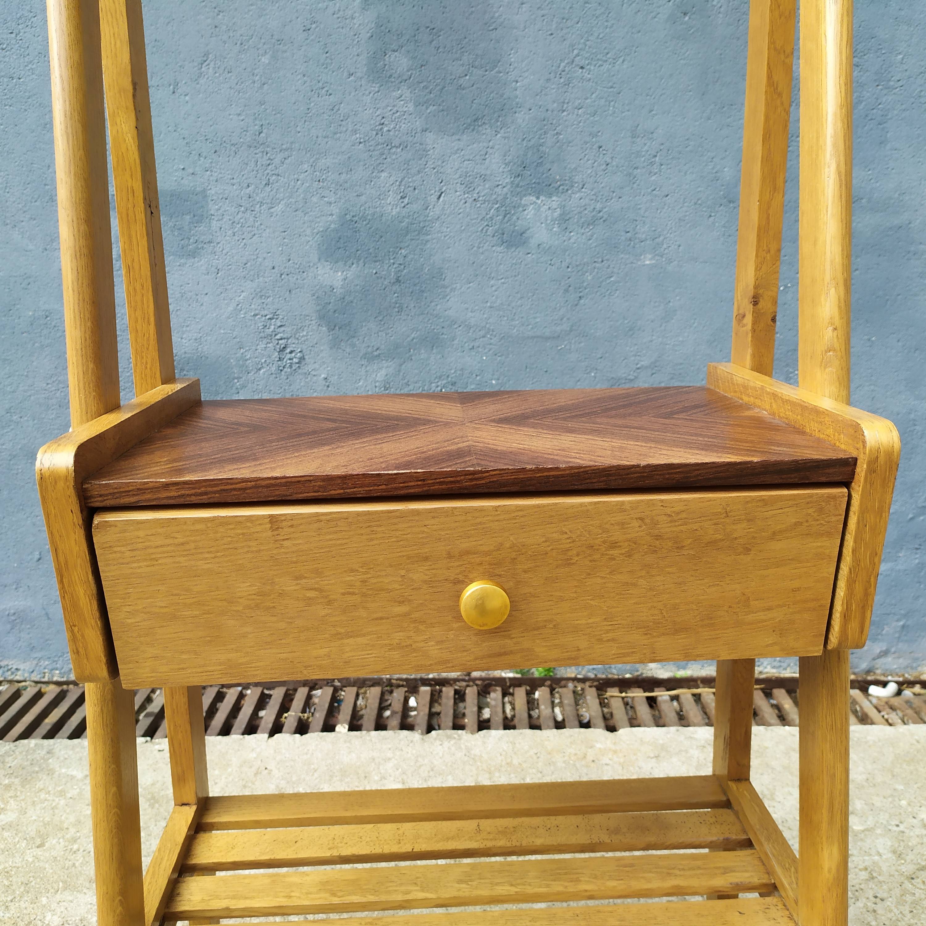 Oak compass foot shelf 1950