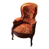 Armchair shepherdess red beige vintage antique