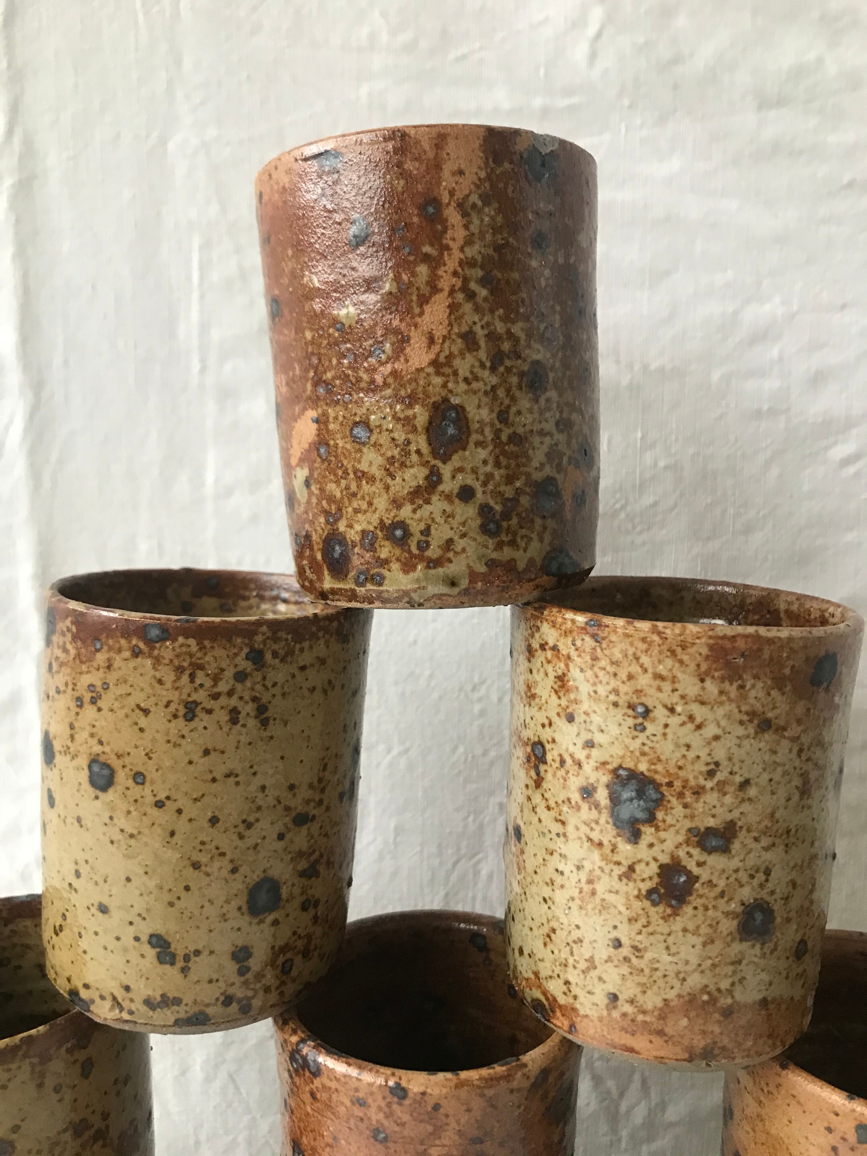 10 cups vintage sandstone