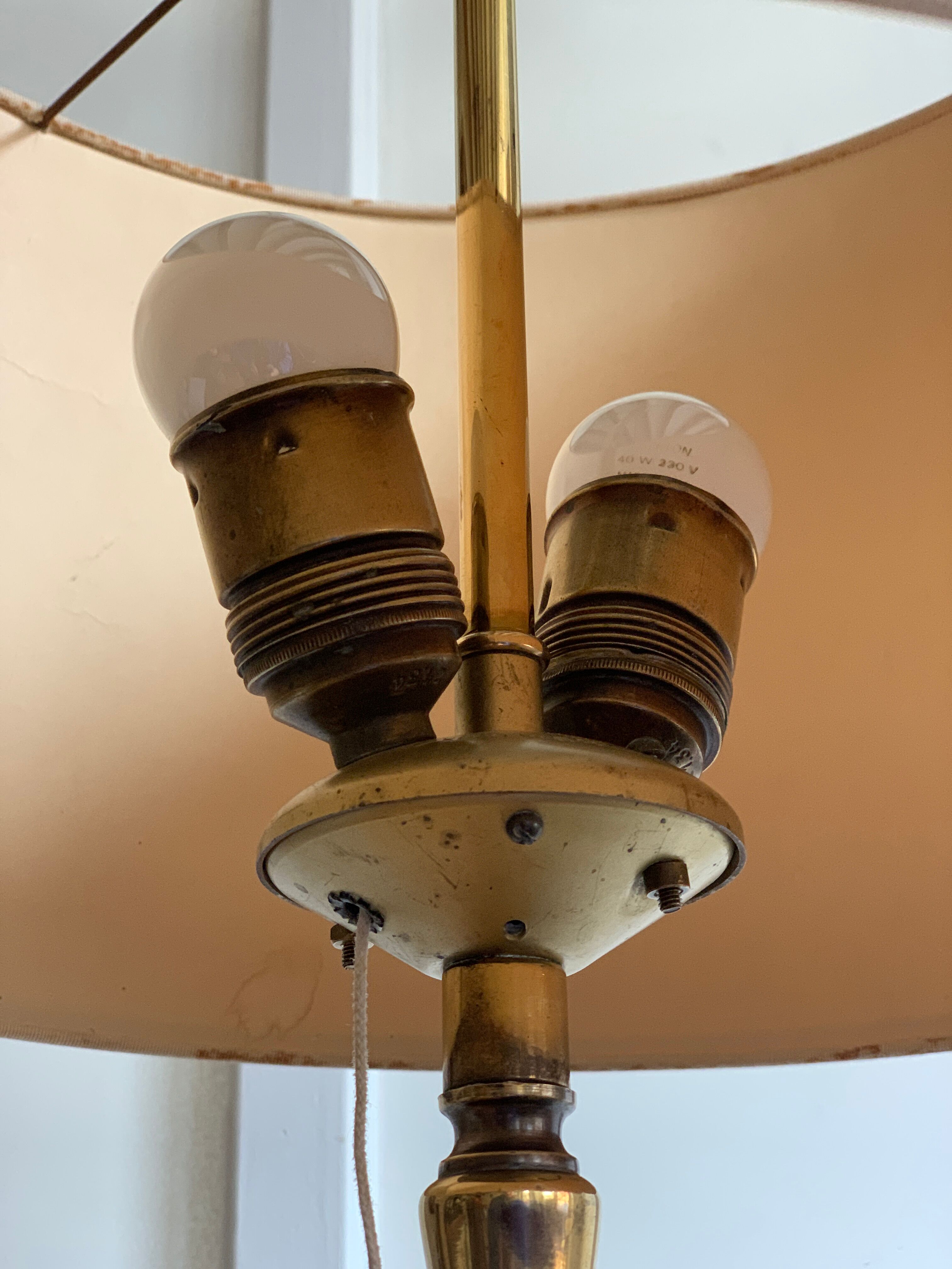 Vintage brass floor lamp