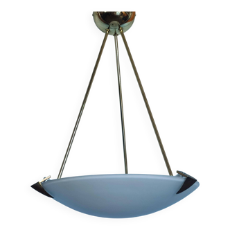 Suspension en verre et laiton design vintage
